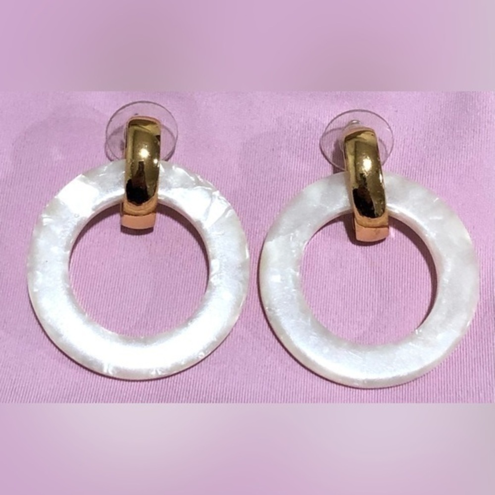 Kate Spade Gold & Lucite Earrings